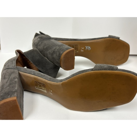 Jeffrey Campbell Holvey Women's 7.5 Sandals Gray Block Heel Ankle Strap Open Toe - Picture 10 of 13